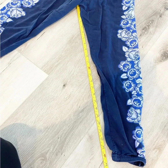 Aerie floral pajama pants joggers blue purple size XS - Picture 9 of 12